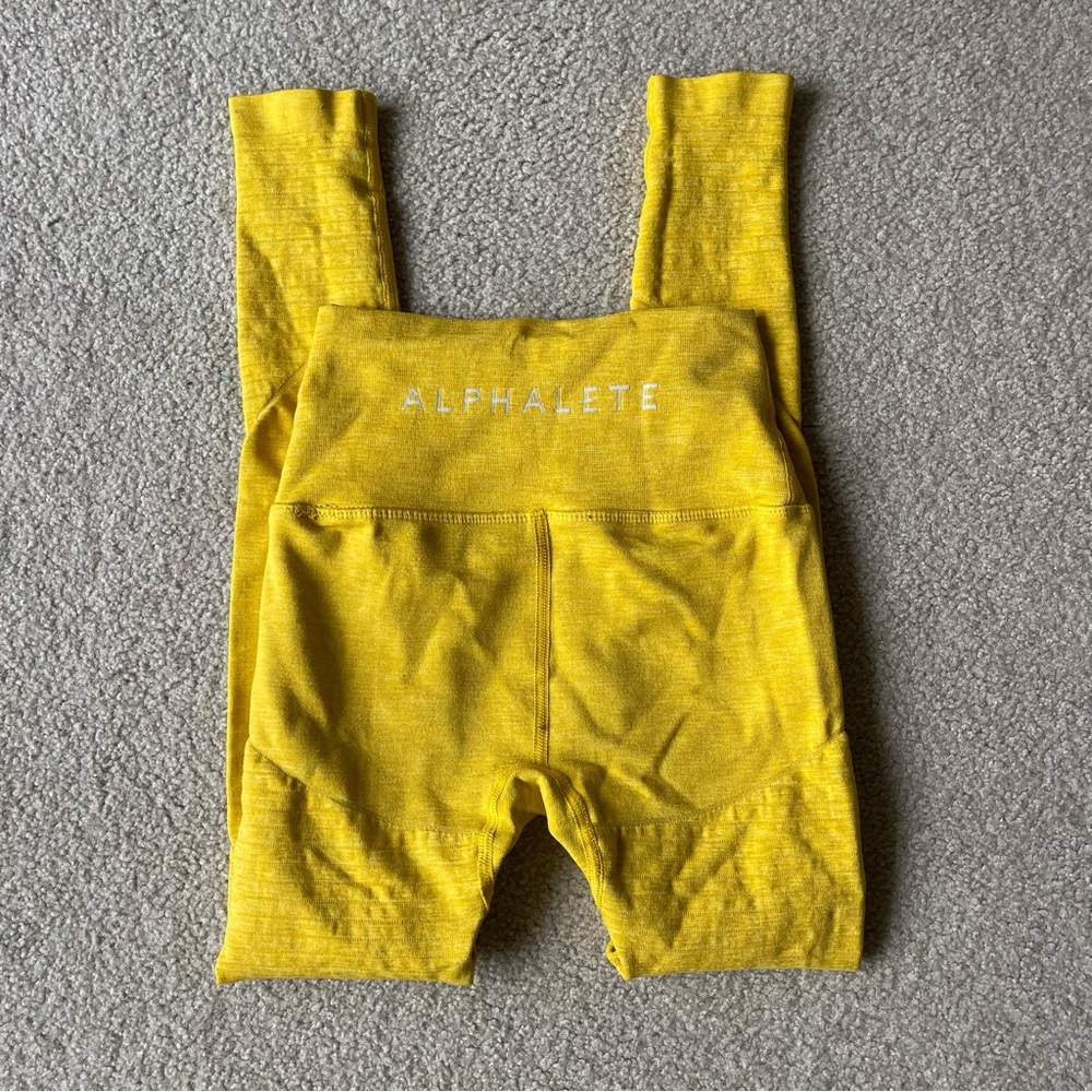 alphalete yellow leggings